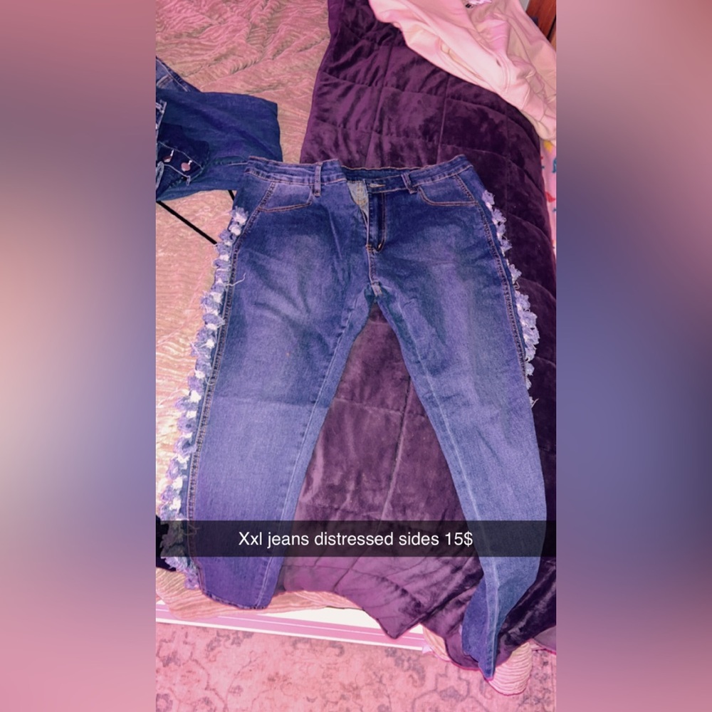 Distressed Blue Women's Jeans
